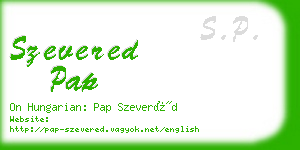 szevered pap business card